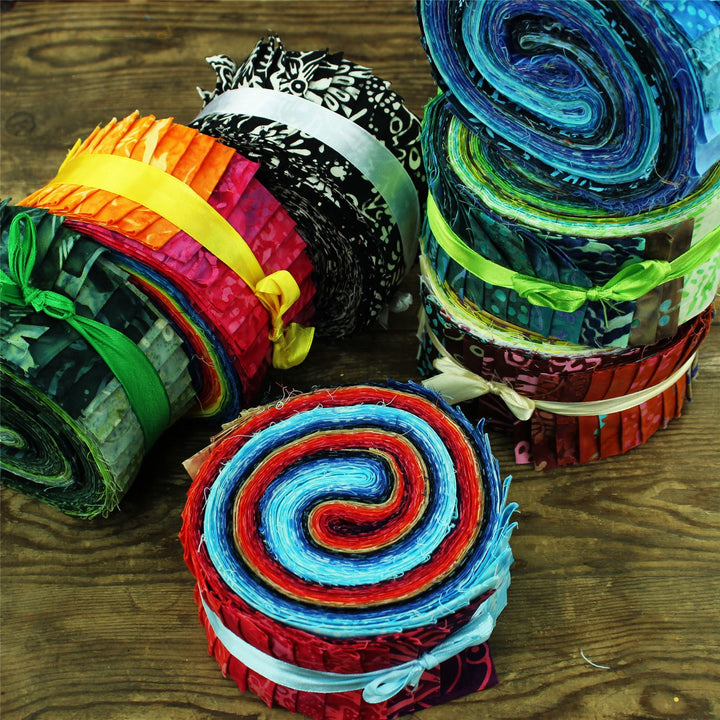 Jelly Roll - 20 Strips of 2.5" x 37" Cotton Batik