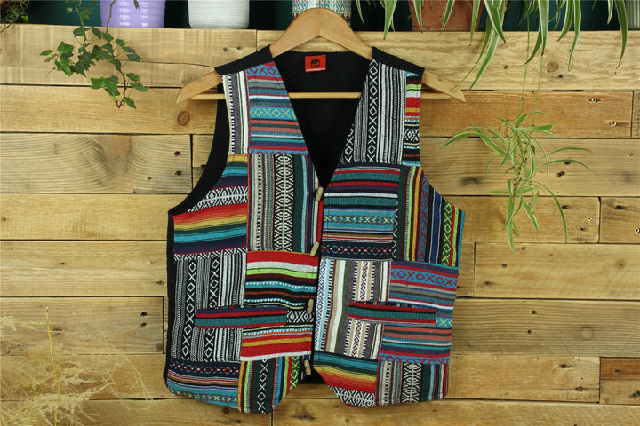 Cotton Canvas Waistcoat - Patchwork