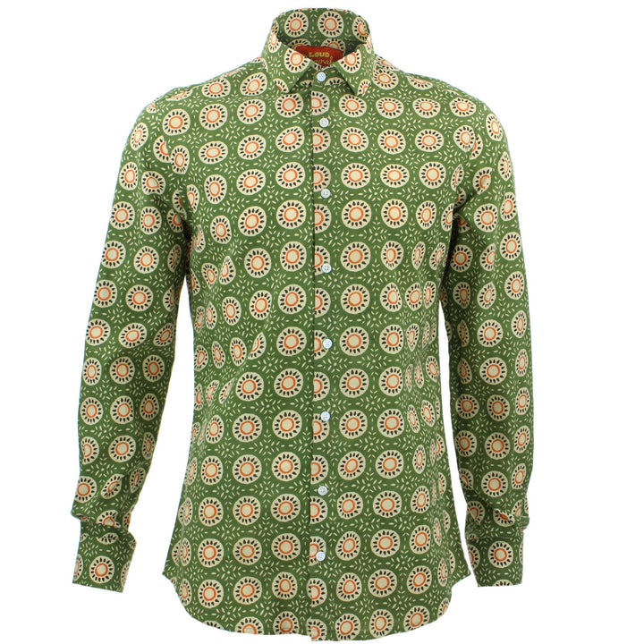 Tailored Fit Long Sleeve Shirt - Sun Tile