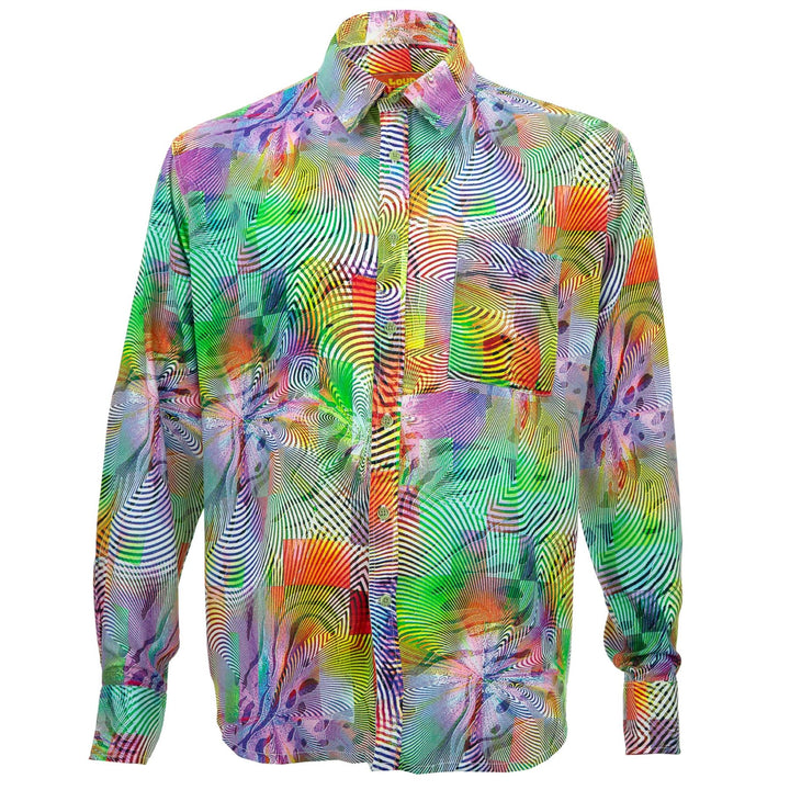 Regular Fit Long Sleeve Shirt - Optical Illusion