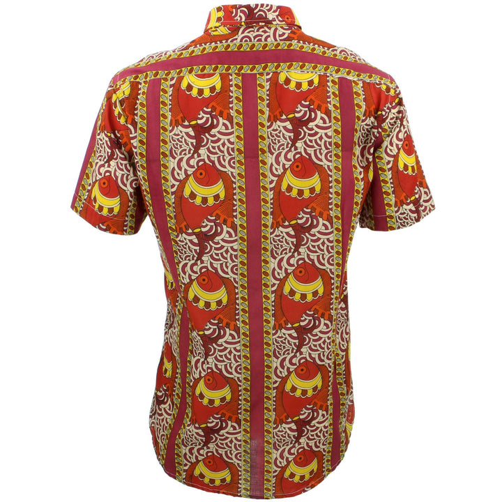 Slim Fit Short Sleeve Shirt - Fire Fish