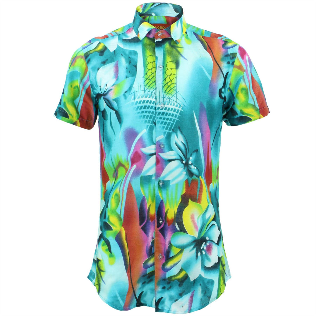 Tailored Fit Short Sleeve Shirt - Digital Lilys