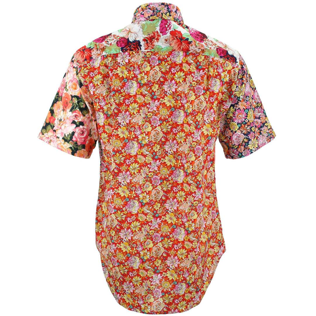 Regular Fit Short Sleeve Shirt - Random Mixed Panel - Floral