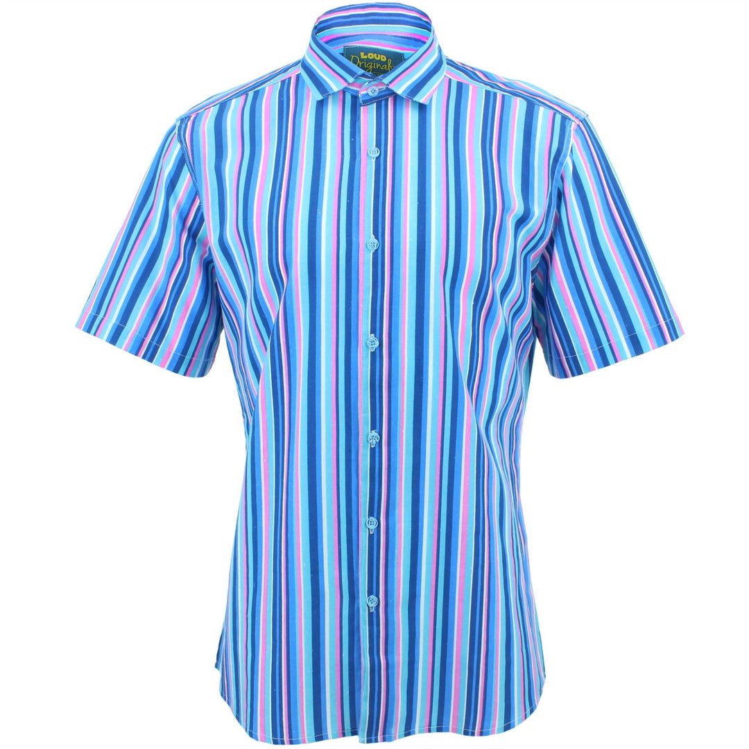 Slim Fit Short Sleeve Shirt - Bayadere Stripes