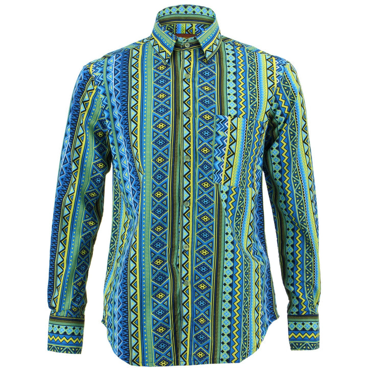 Regular Fit Long Sleeve Shirt - Aztec