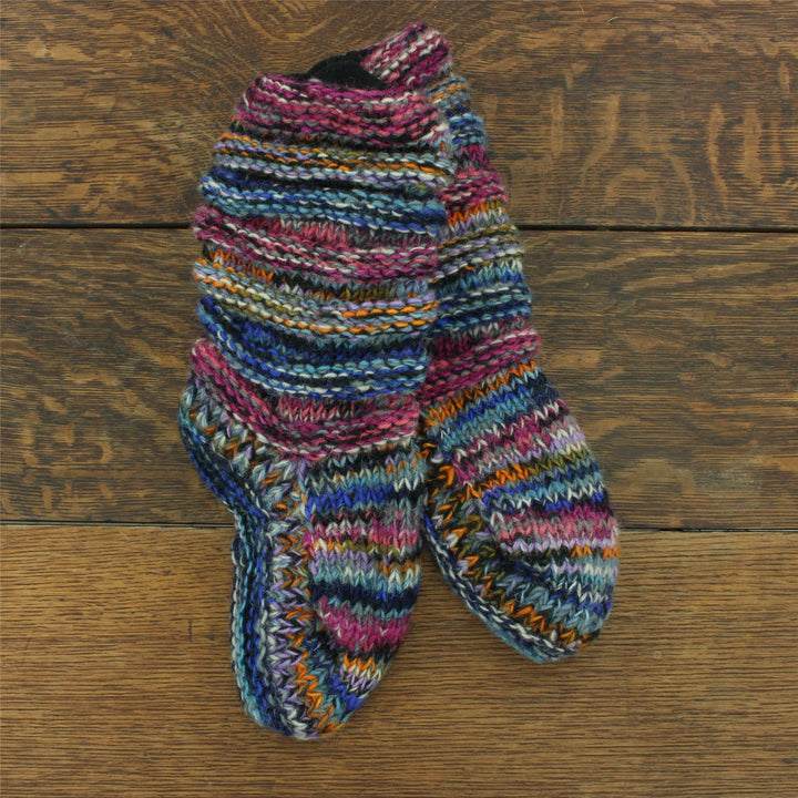 Hand Knitted Wool Slipper Socks Lined - SD Electric