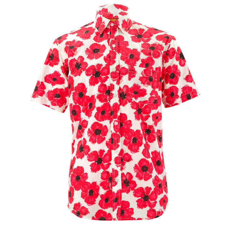 Regular Fit Short Sleeve Shirt - Poppies