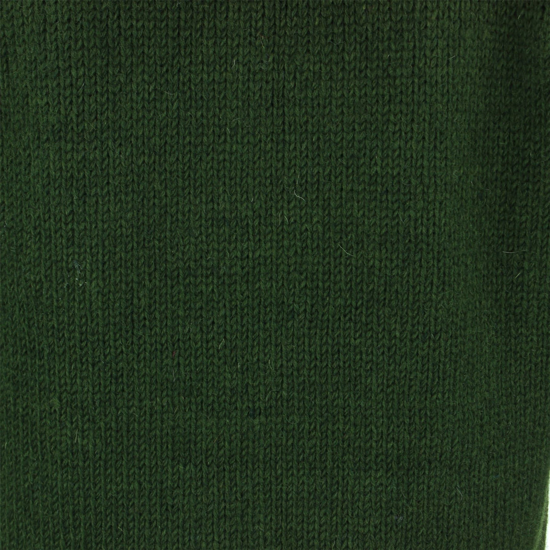 Chunky Wool Knit Hooded Cardigan Jacket - Green