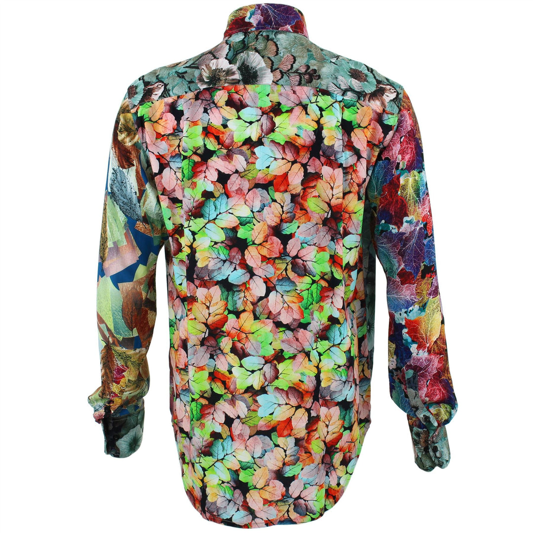 Regular Fit Long Sleeve Shirt - Random Mixed Panel - Floral