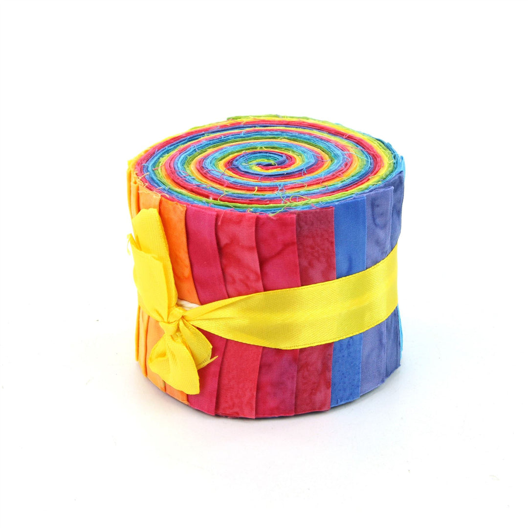 Jelly Roll - 20 Strips of 2.5" x 37" Cotton Batik