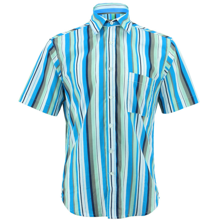 Regular Fit Short Sleeve Shirt - Bayadere Stripes