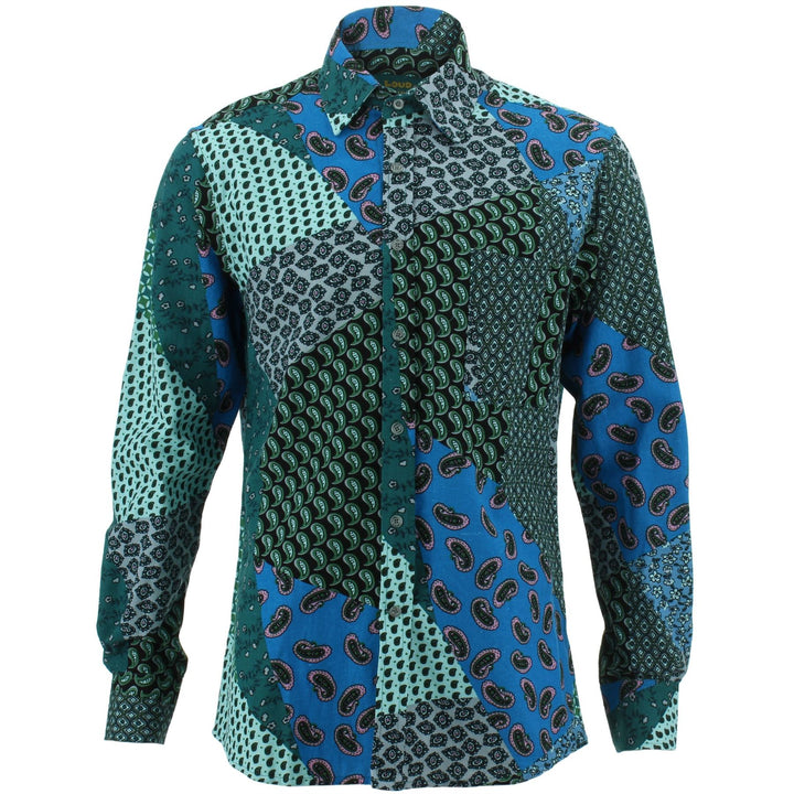 Regular Fit Long Sleeve Shirt - Mixed Paisley