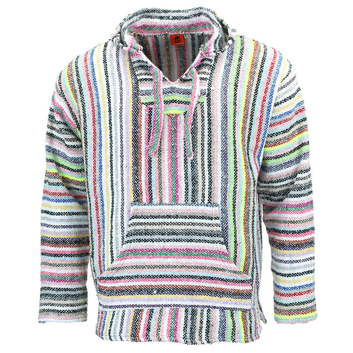 Recycled Mexican Baja Jerga Hoody - Candy Stripe