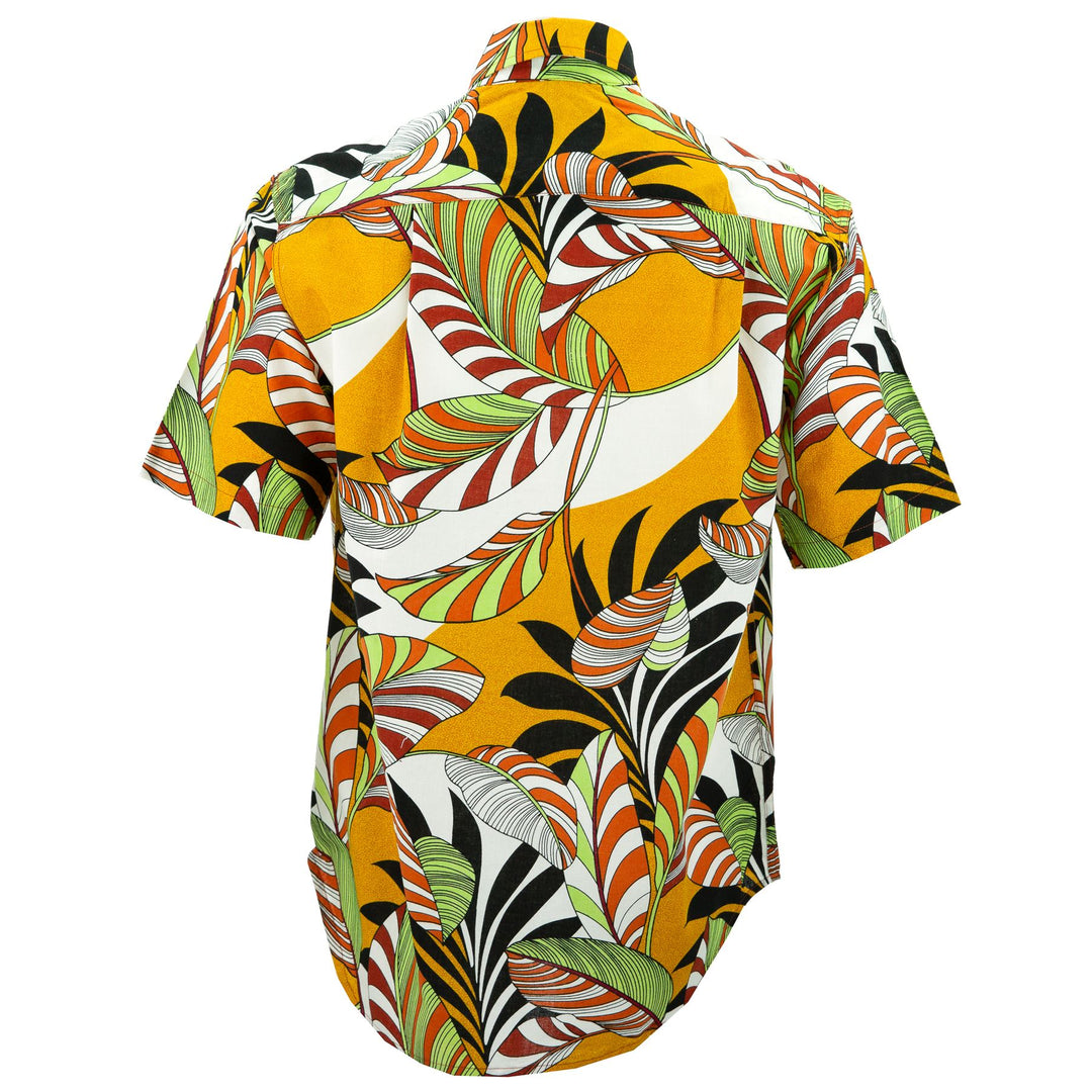 Regular Fit Short Sleeve Shirt - Exotic Vine - Orange