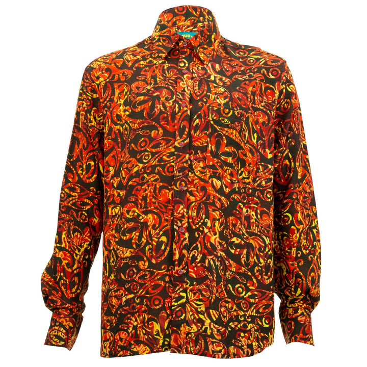 Regular Fit Long Sleeve Shirt - Sunset Swirl