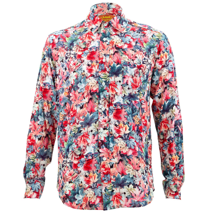 Regular Fit Long Sleeve Shirt - Autumn Leaves