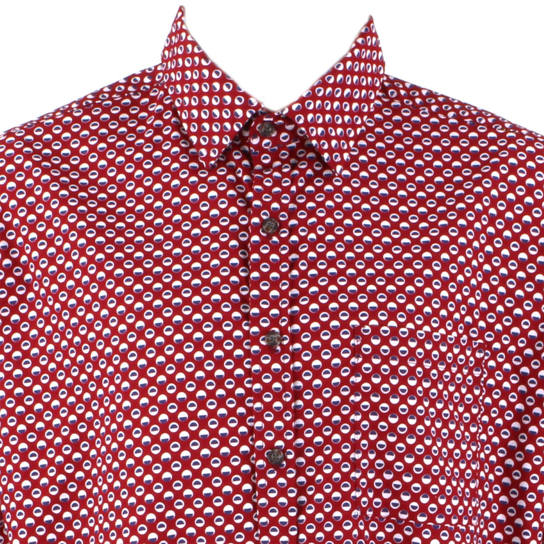 Regular Fit Long Sleeve Shirt - Red With Dots