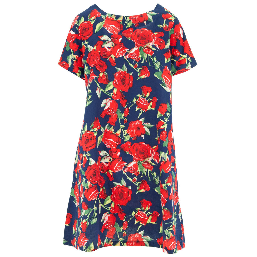 Floaty Pocket Pleat Dress - Rose Garden