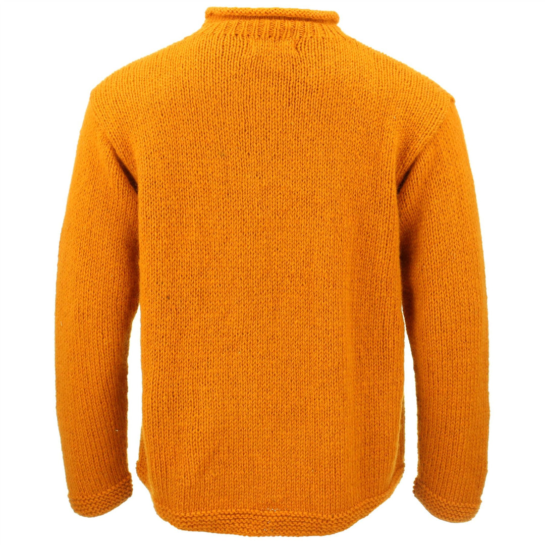 Chunky Wool Knit Star Jumper - Gold & Brown