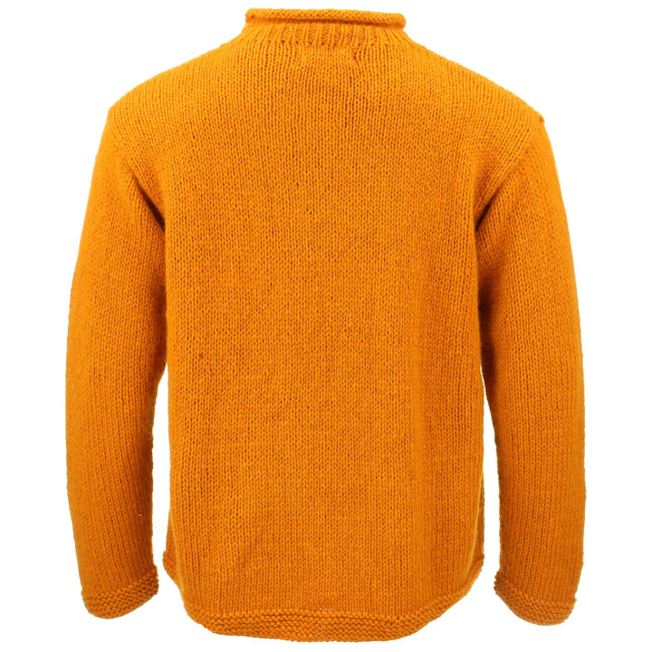 Chunky Wool Knit Star Jumper - Gold & Brown