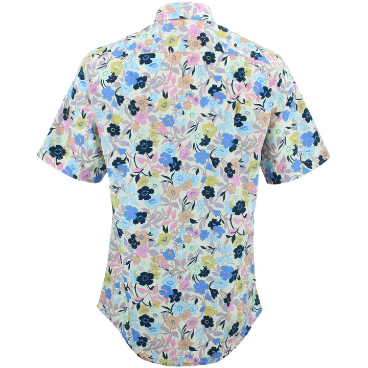 Regular Fit Short Sleeve Shirt - Minimalist Floral