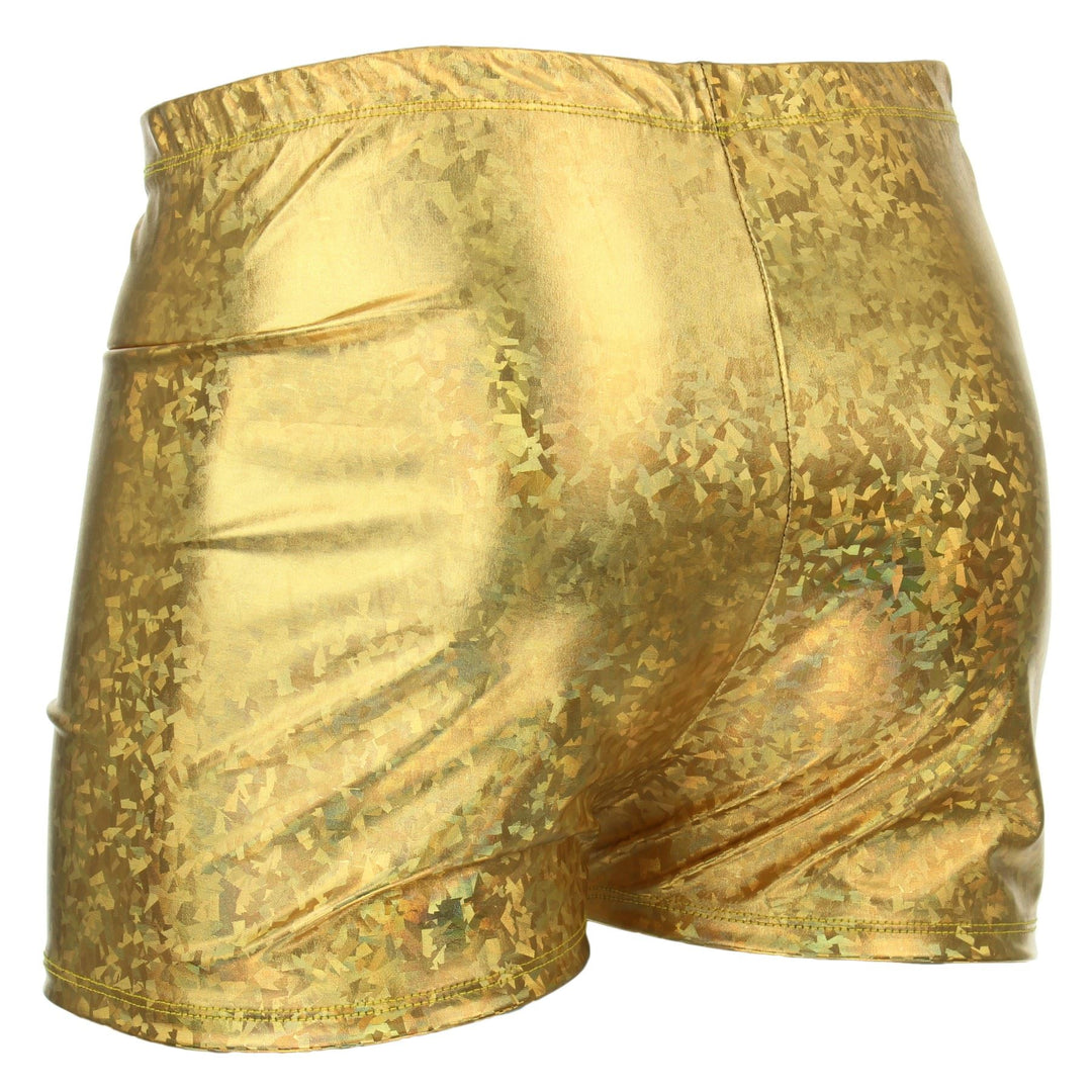 Shiny Mens Shorts - Gold