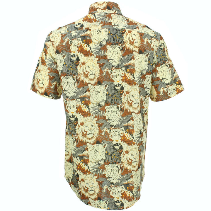 Regular Fit Short Sleeve Shirt - Tiger Lion Jungle