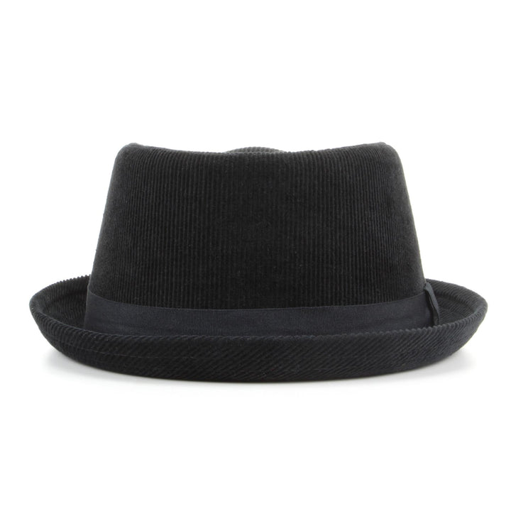 Corduroy Pork Pie Hat - Black