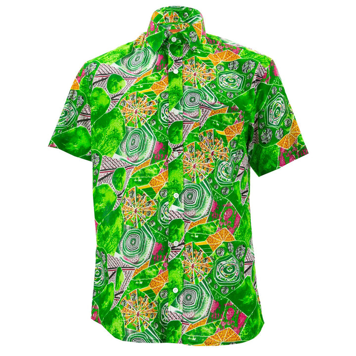 Regular Fit Short Sleeve Shirt - Spiral Plains