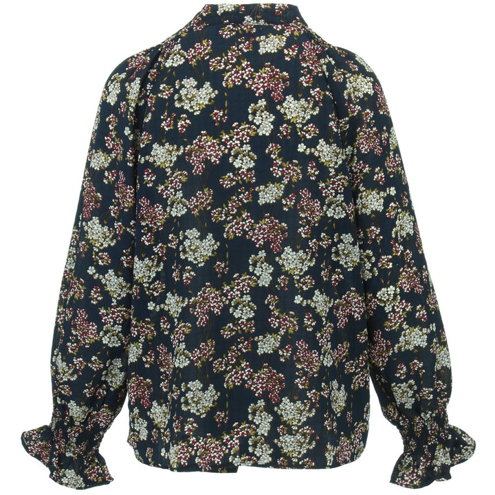 Floral Print Woven Blouse - Blue