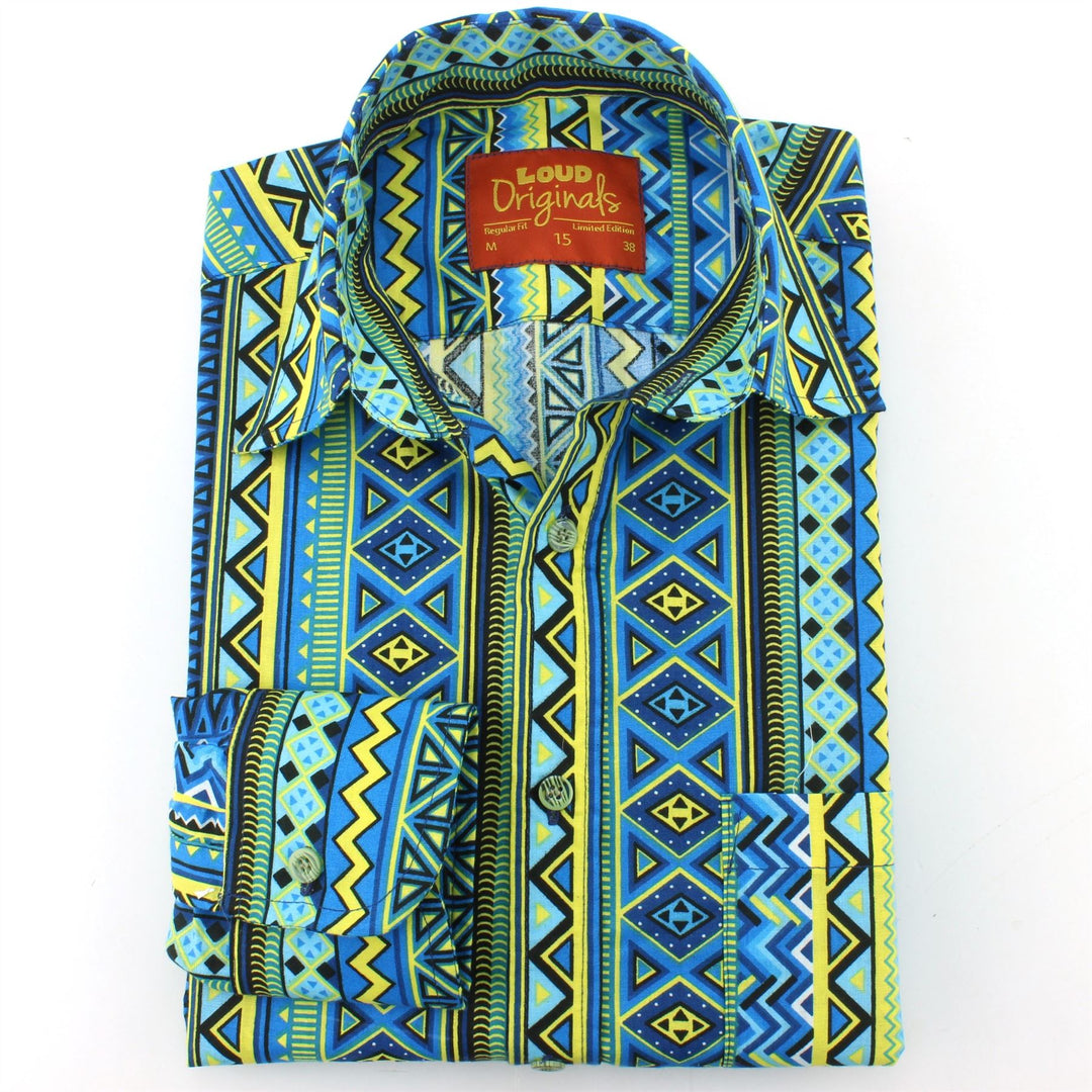 Regular Fit Long Sleeve Shirt - Aztec