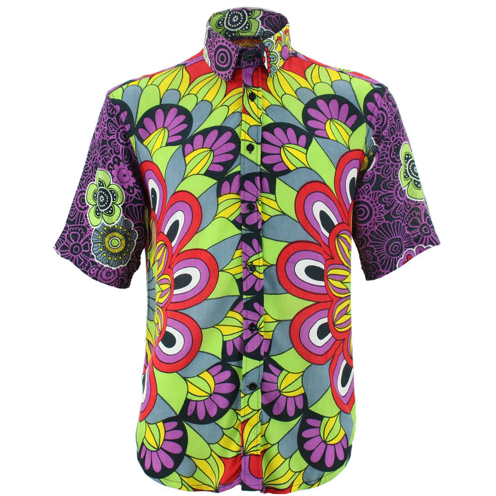 Regular Fit Short Sleeve Shirt - Carnival Mandala