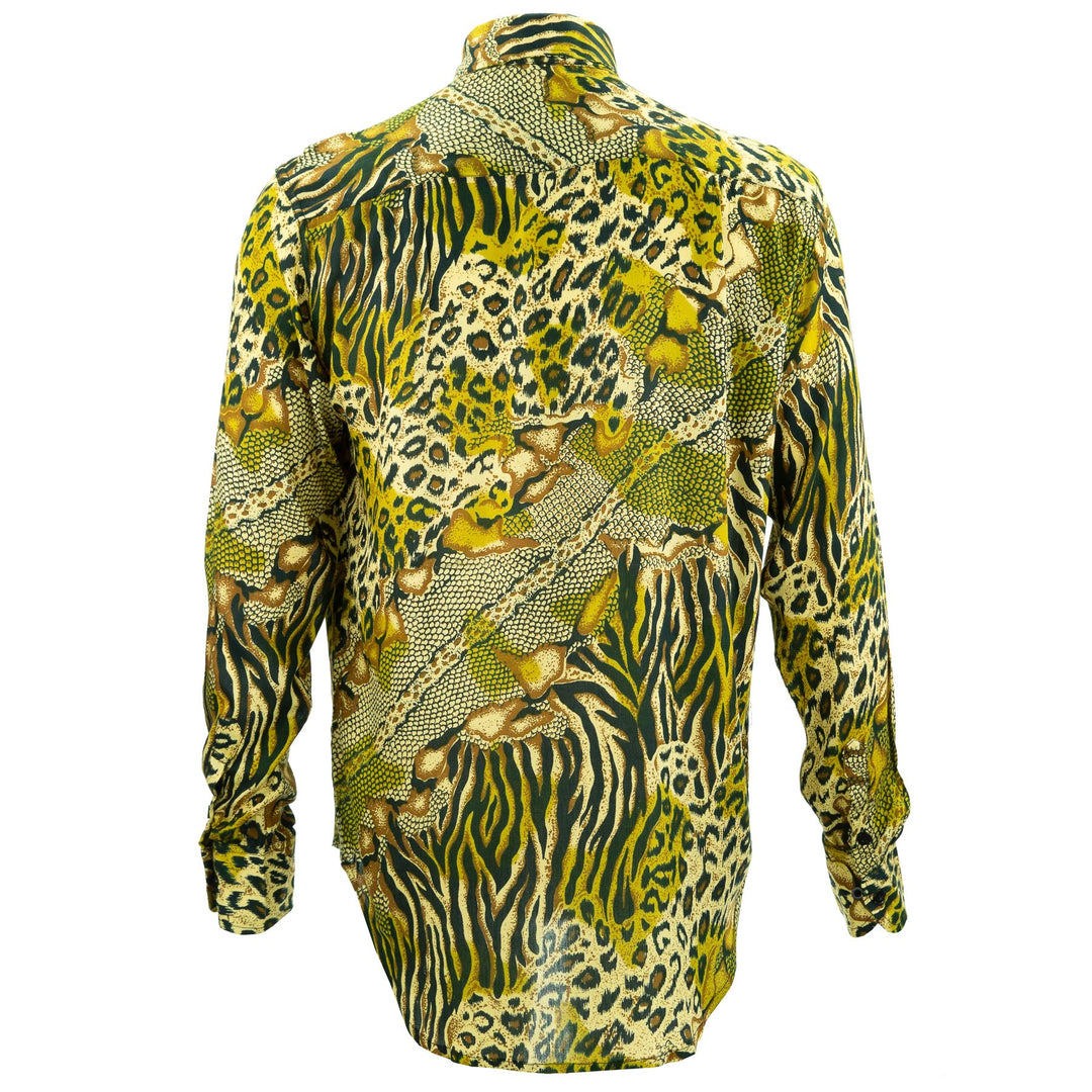 Regular Fit Long Sleeve Shirt - Jungle Menagerie - Gold