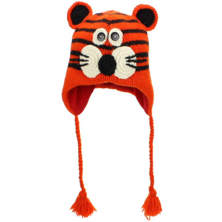 Wool Animal Hat - Tiger