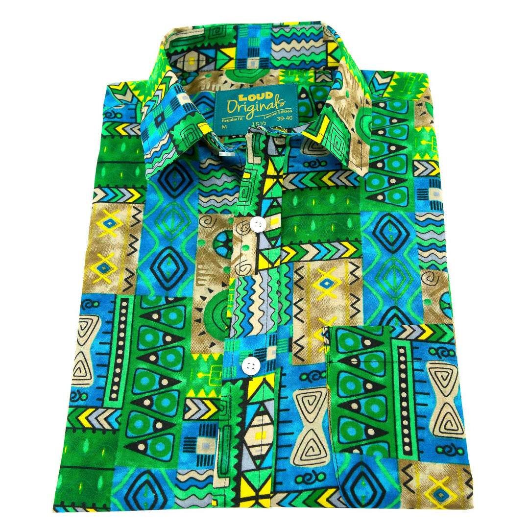 Regular Fit Short Sleeve Shirt - Aztec