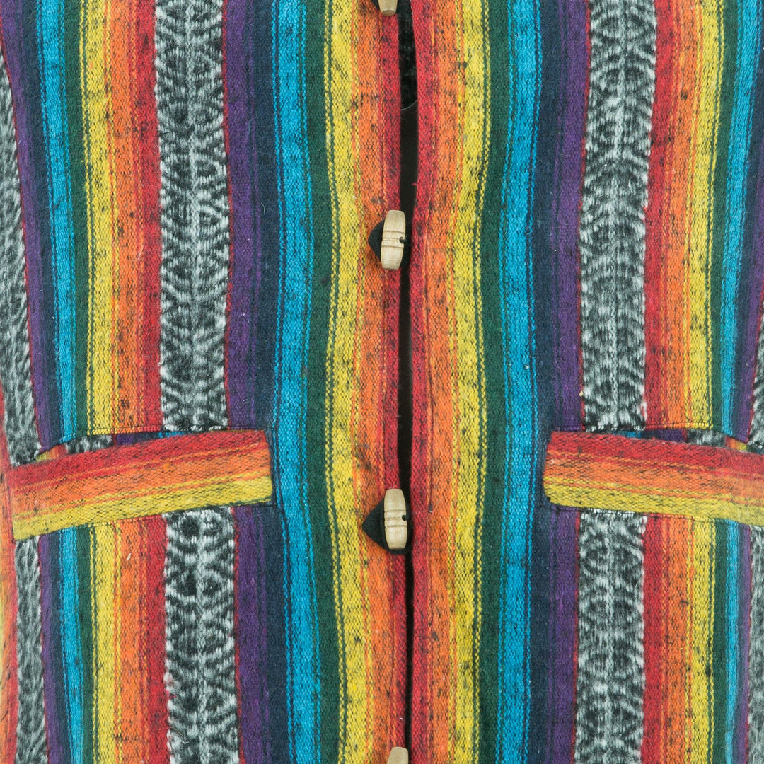 Brushed Cotton Waistcoat - Rainbow