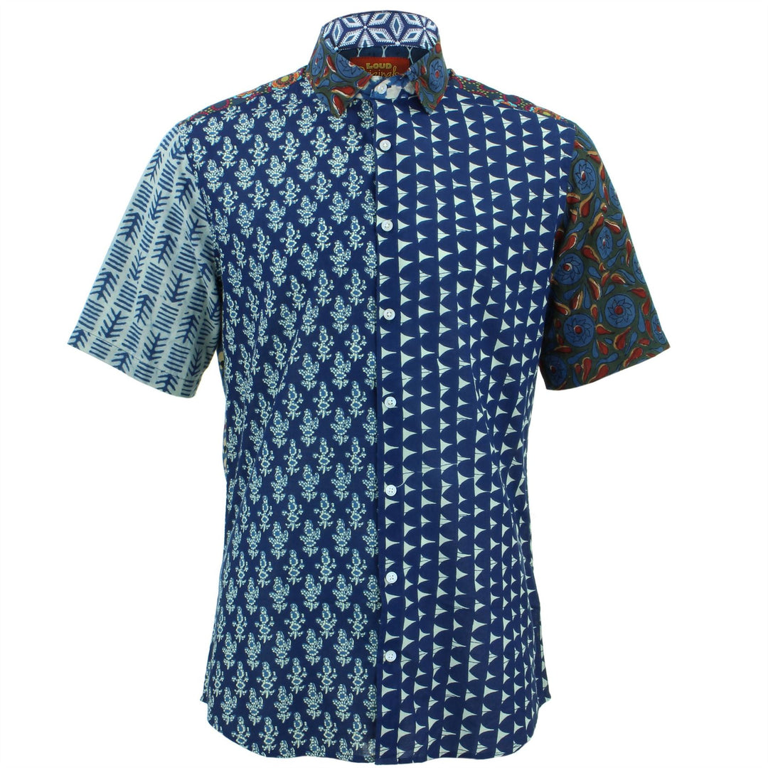 Tailored Fit Short Sleeve Shirt - Random Mixed Panel