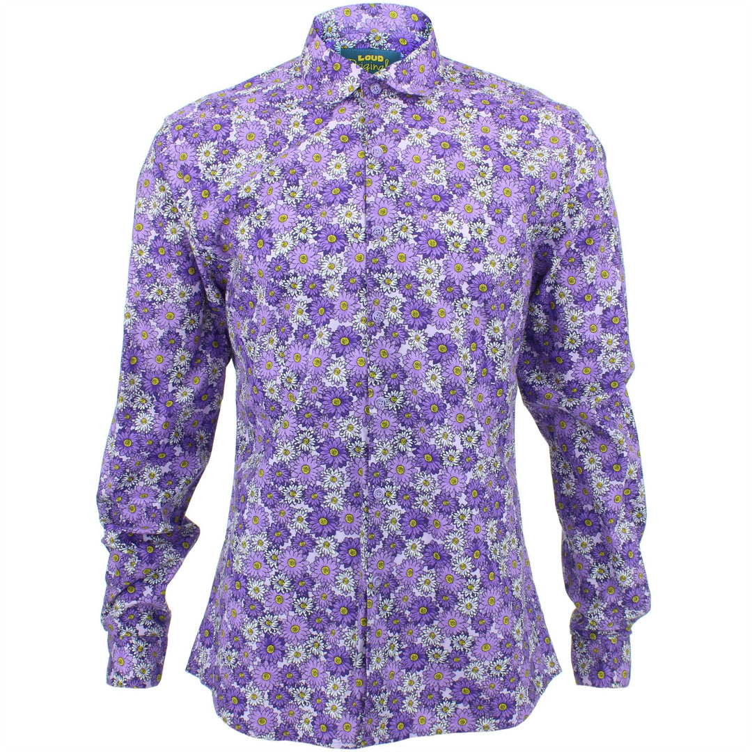 Slim Fit Long Sleeve Shirt - Daisies