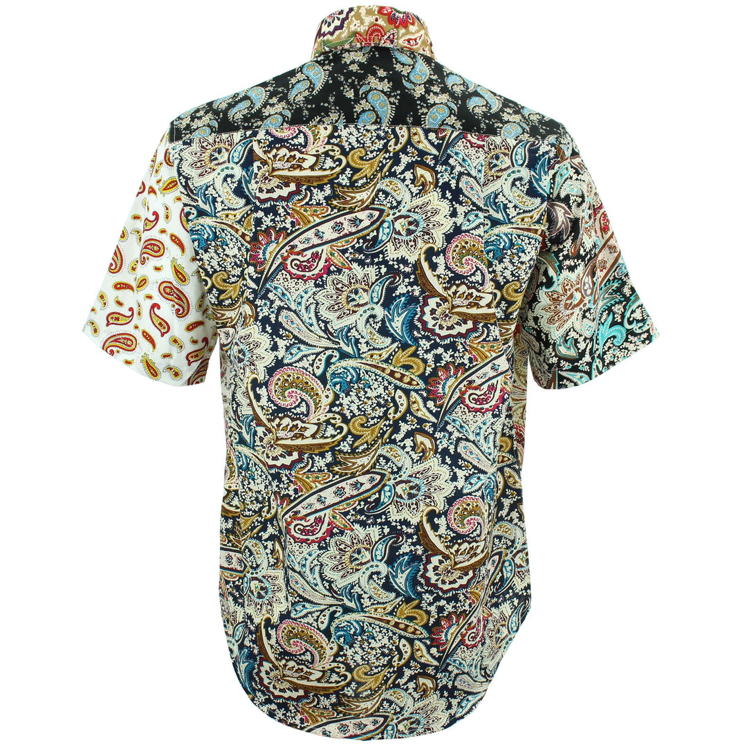 Regular Fit Short Sleeve Shirt - Random Mixed Panel - Paisley