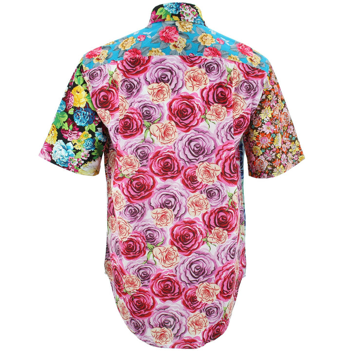 Regular Fit Short Sleeve Shirt - Random Mixed Panel - Floral