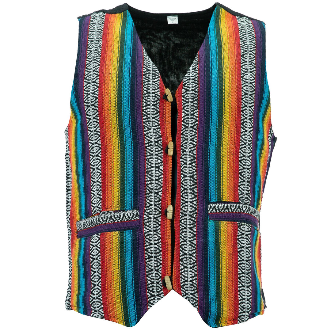 Cotton Canvas Waistcoat - Rainbow