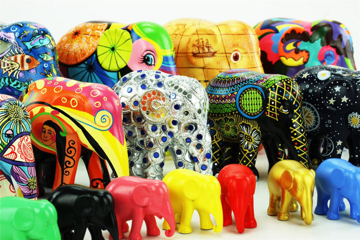 Limited Edition Replica Elephant - Colours of Chiang Mai