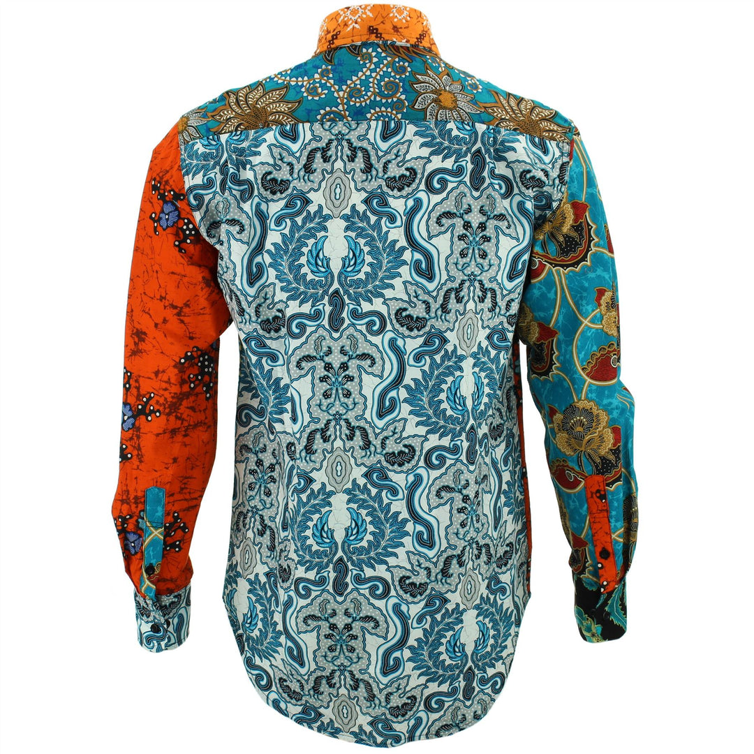 Regular Fit Long Sleeve Shirt - Random Mixed Panel - Batik