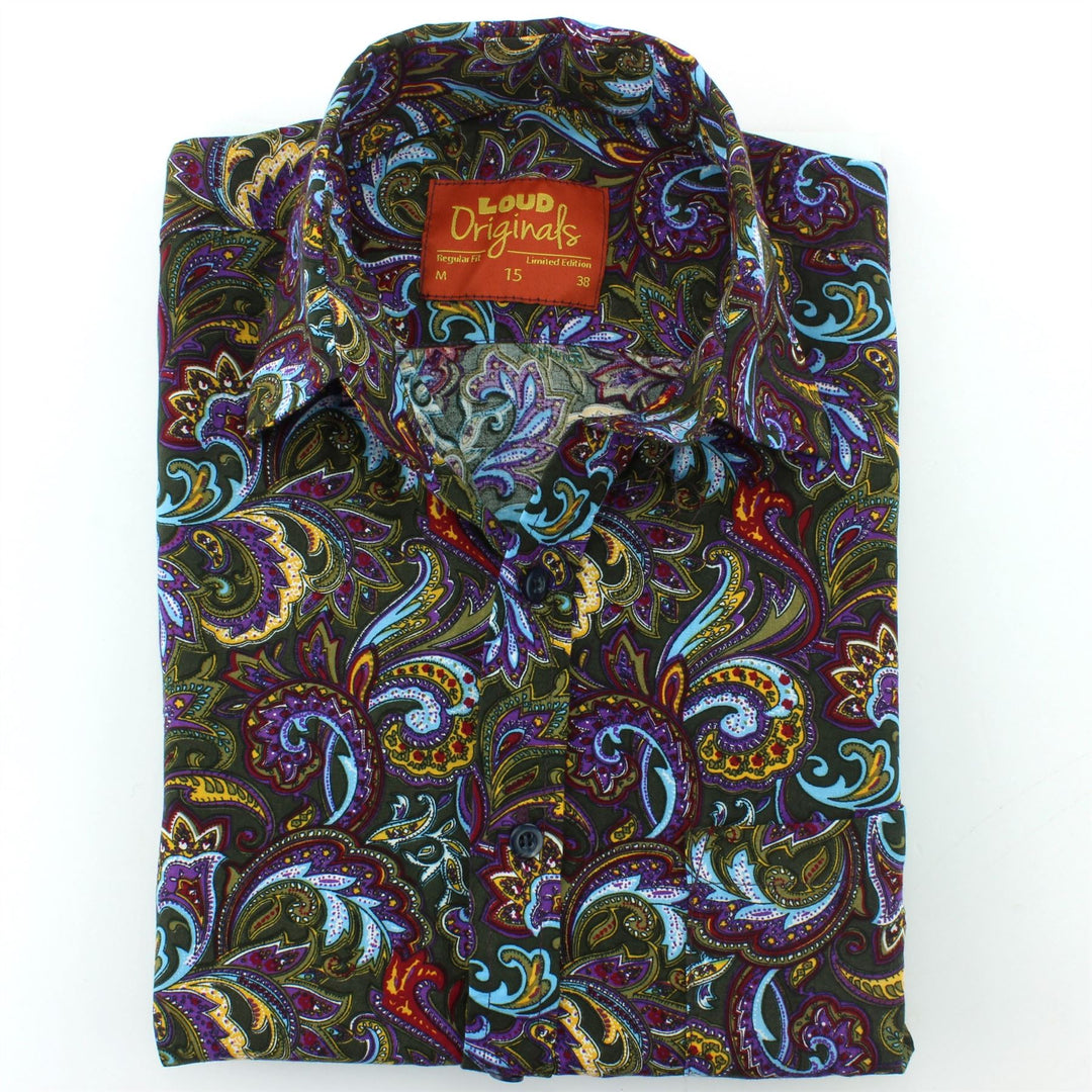 Regular Fit Short Sleeve Shirt - Floral Paisley