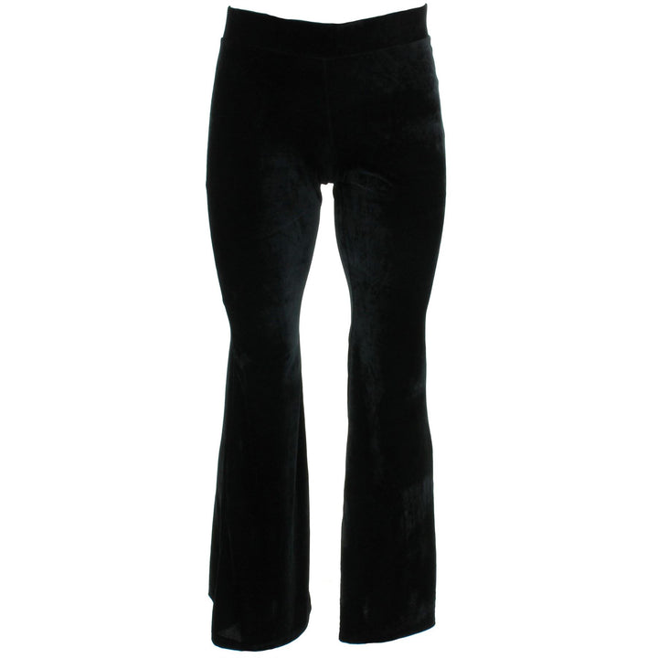 Velvet Flares Trousers - Black