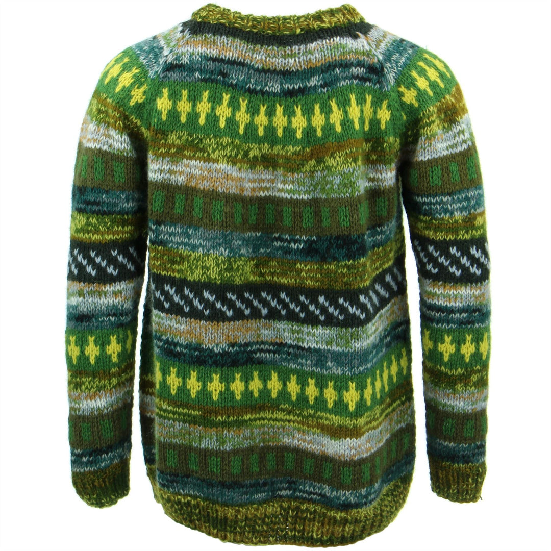 Chunky Wool Knit Jumper - 17 Green