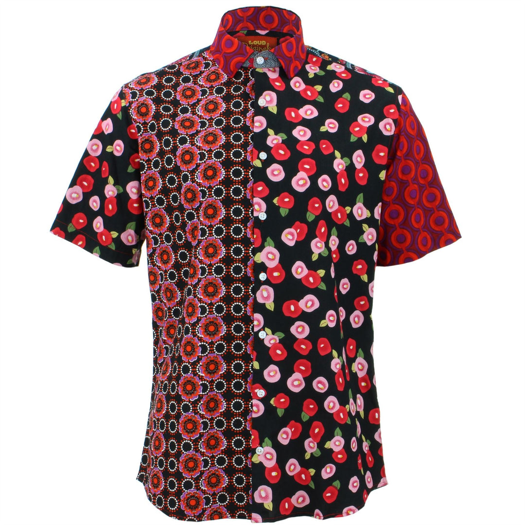 Slim Fit Short Sleeve Shirt - Random Mixed Panel