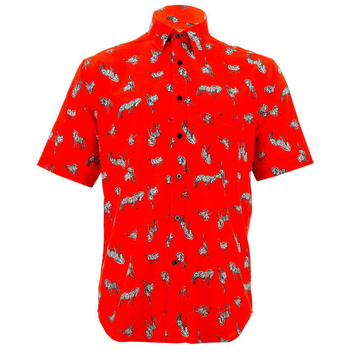 Regular Fit Short Sleeve Shirt - The Red Zebra