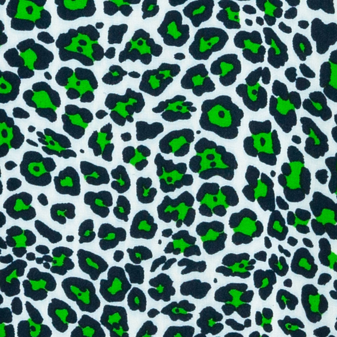 Regular Fit Short Sleeve Shirt - Green Leopard