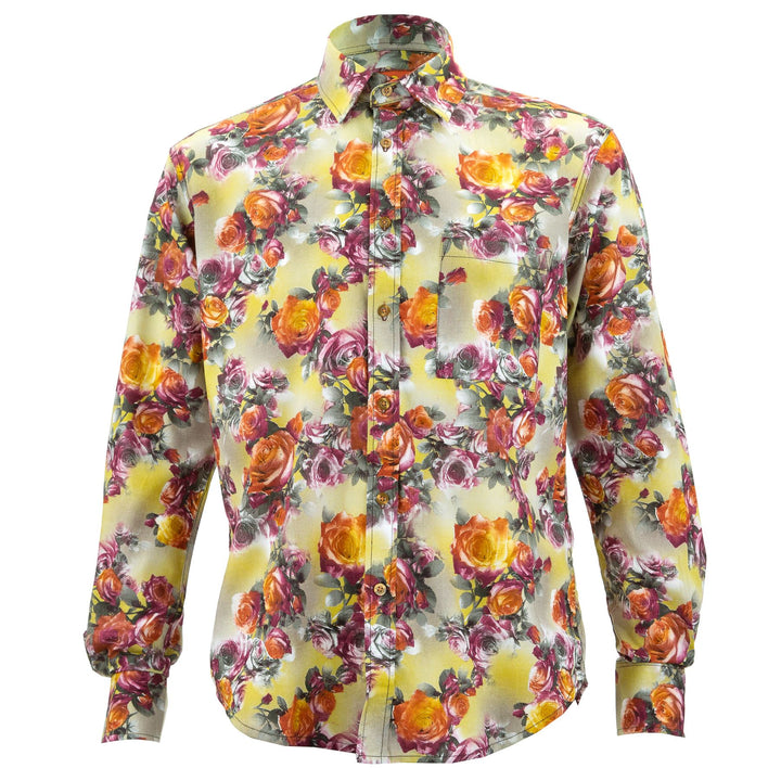 Regular Fit Long Sleeve Shirt - Sunset Roses